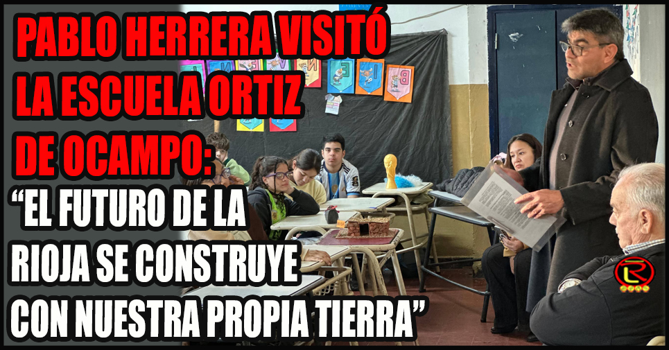 juclala's tweet photo. .@crpabloherrera  VISITÓ LA ESCUELA ORTIZ DE OCAMPO:

"El futuro de La Rioja se construye con nuestra propia tierra"

El Concejal le dio una charla a los alumnos de séptimo grado en la Feria de Ciencia

https://t.co/2fPs6b0ipW https://t.co/FC1hYRrYRJ