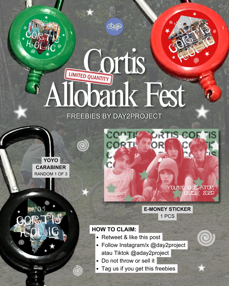 victoriousoul's tweet photo. ⋆✴︎˚｡⋆ Freebies Cortis by @day2project ★★

𝐀𝐥𝐥𝐨𝐛𝐚𝐧𝐤 𝐅𝐞𝐬𝐭𝐢𝐯𝐚𝐥
🗓️ Saturday, June 20th ‘26
📍 Indonesia Arena

☆ RT &amp; Like this tweet
☆ Follow us on X, IG, TikTok
☆ Tag us once you got it https://t.co/u9FIxigAwJ