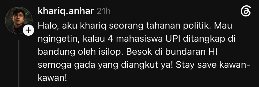 uppifess's tweet photo. Stay safe buat yg turun aksi🤗 !upi https://t.co/2kUg4yI6t7