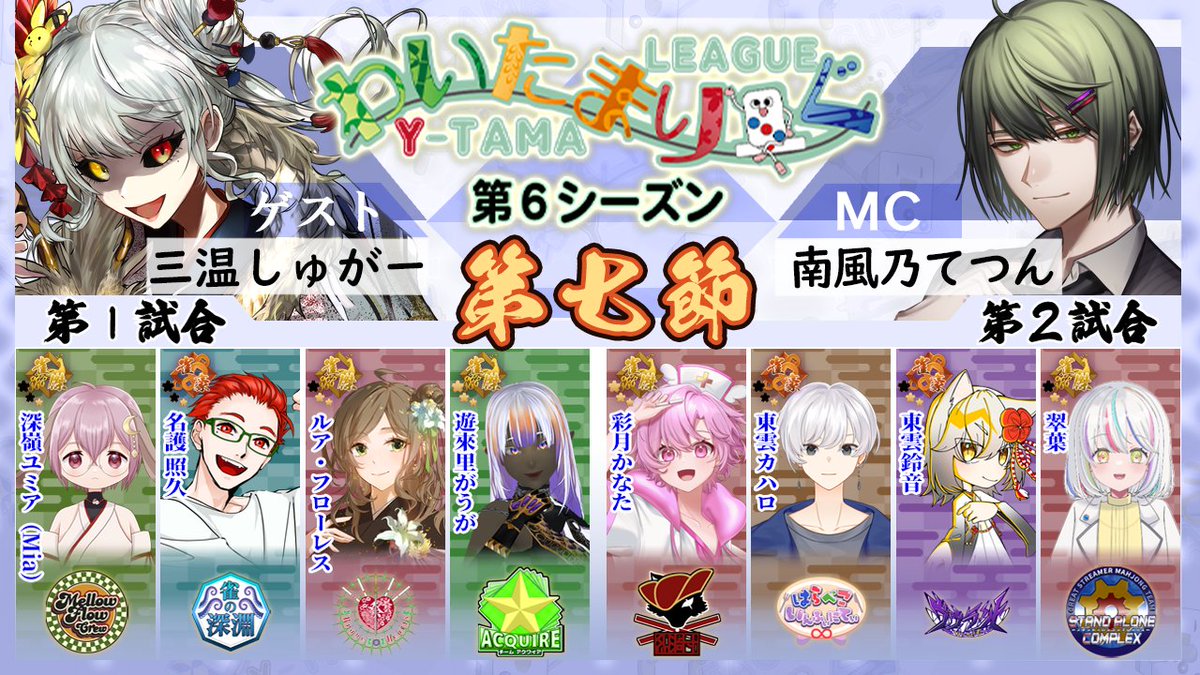 y_tama_league's tweet photo. ⭐️⭐️⭐️配信告知⭐️⭐️⭐️
やっほ～👋どさんぴん君だよ
#わいたまりーぐ 第6シーズン 第7節の公式配信は、
明日 6月14日(日)の20:45からだよ‼️
みんな見に来てね～👋

配信枠はこちら👇👇
https://t.co/p3EsmVrSHf

#雀魂 https://t.co/y4YJkOaIws