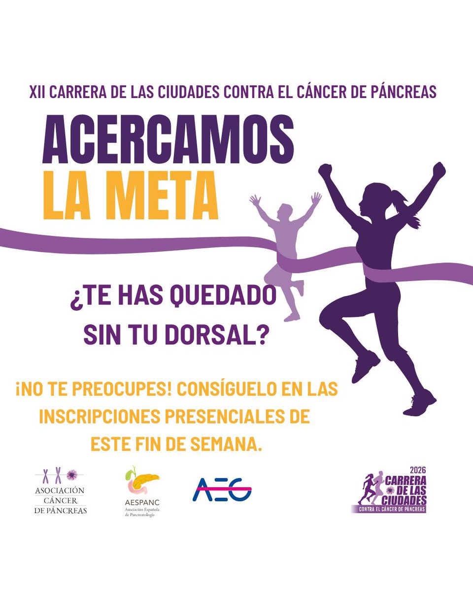 Run4Pancreas's tweet photo. Últimas inscripciones:
🗓 SÁBADO 13 DE JUNIO ⏰ 10:00 h a 13:00 h 🏢 Oficina de la sede de la Capital Mediterránea del Deporte (Plaça de Baix). ¡Recomendamos ir el sábado para evitar esperas!
🗓 DOMINGO 14 DE JUNIO ⏰ 07:45 h a 08:45 h 📍 Zona de salida en la Plaça de Baix. https://t.co/ggfvs1pEwT