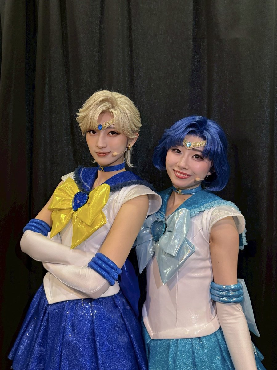 kajikawa_manami's tweet photo. #美少女戦士セーラームーン 
-Shining Theater Shinagawa Tokyo-

今日も楽しかったな〜2公演ありがとうでした❤︎
明日からは3公演ですよろしくお願いします☺︎︎︎︎

マーキュリーと💙🩵 

#prettyguardiansailormoonshiningtheater 
#shiningtheater #シャイニングシアター https://t.co/joV1Z28MqH