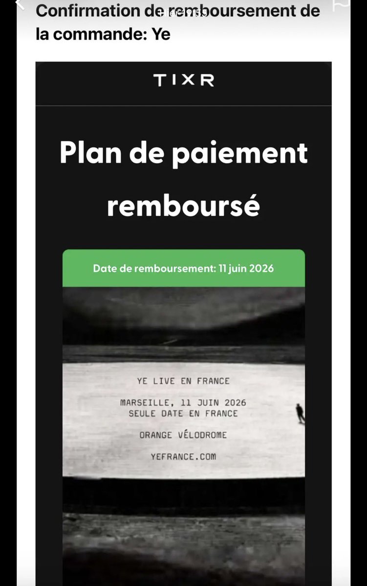 AnneA2613's tweet photo. @lebarnabe13 @YZYFRANCE1 Alors j’ai discuté avec une fille qui a le même souci que nous et elle a bien reçu le mail pour le remboursement qui doit être fait sous 5 jours. Donc peut-être qu’on va recevoir le mail. Moi pour l’instant j’ai toujours rien reçu… https://t.co/bJZHYQcMBW