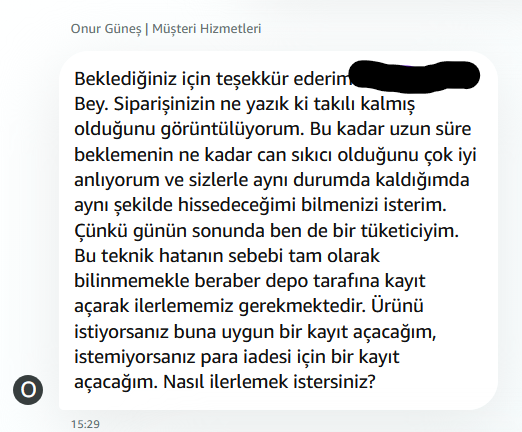 SayinSword's tweet photo. @AmazonHelp @amazon 
1 haftadır gönderilmeyen ürünle ilgili böyle salakça bir gerekçe gösterilebiliyor mu ya_? Siz insanları gerçekten aptal yerine koyuyorsunuz. Bir daha sizden alış veriş yapanı cümle alem s....n. https://t.co/umz7TL0ZwW