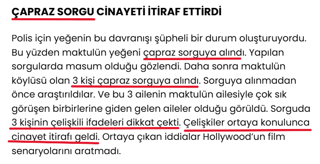 avukatumitaltay's tweet photo. Cinayet 1995 yılında işlenmiş ve elde hiçbir DNA yok. Cinayet nasıl çözülüyor biliyor musunuz? SADECE ÇELİŞKİLER VE ÇARPRAZ SORGUYLA. Şüpheliler itiraf ediyorlar suçlarını sorgu sonrası 👇++ https://t.co/Oytr3sLB8w