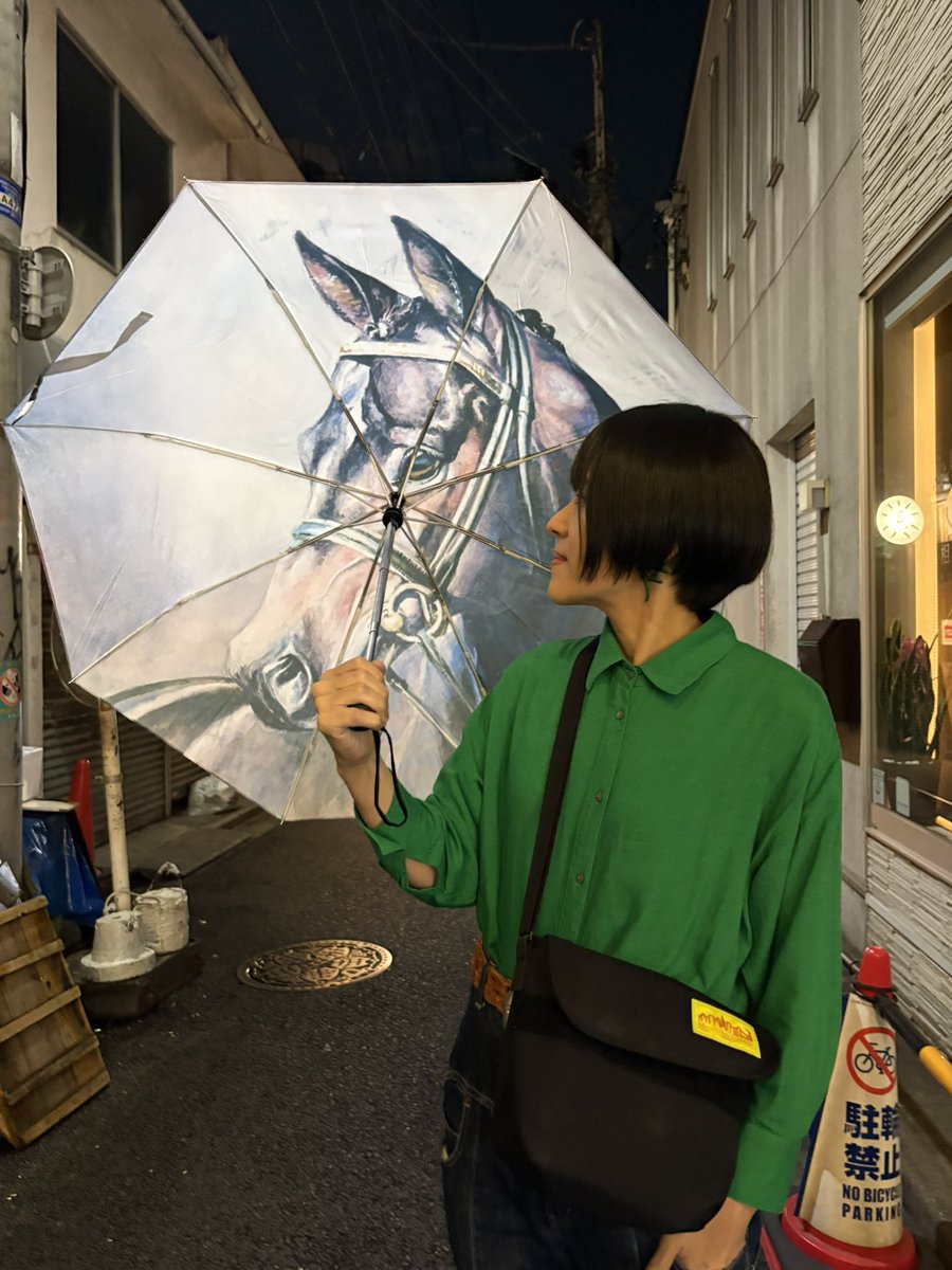 co_kunicov's tweet photo. 見てコレ！
荻窪えきさんに誕生日プレゼント(誕生日は半年前)でもらった馬の折りたたみ傘！
可愛すぎて鞭‼︎ https://t.co/wtSatMrFB3