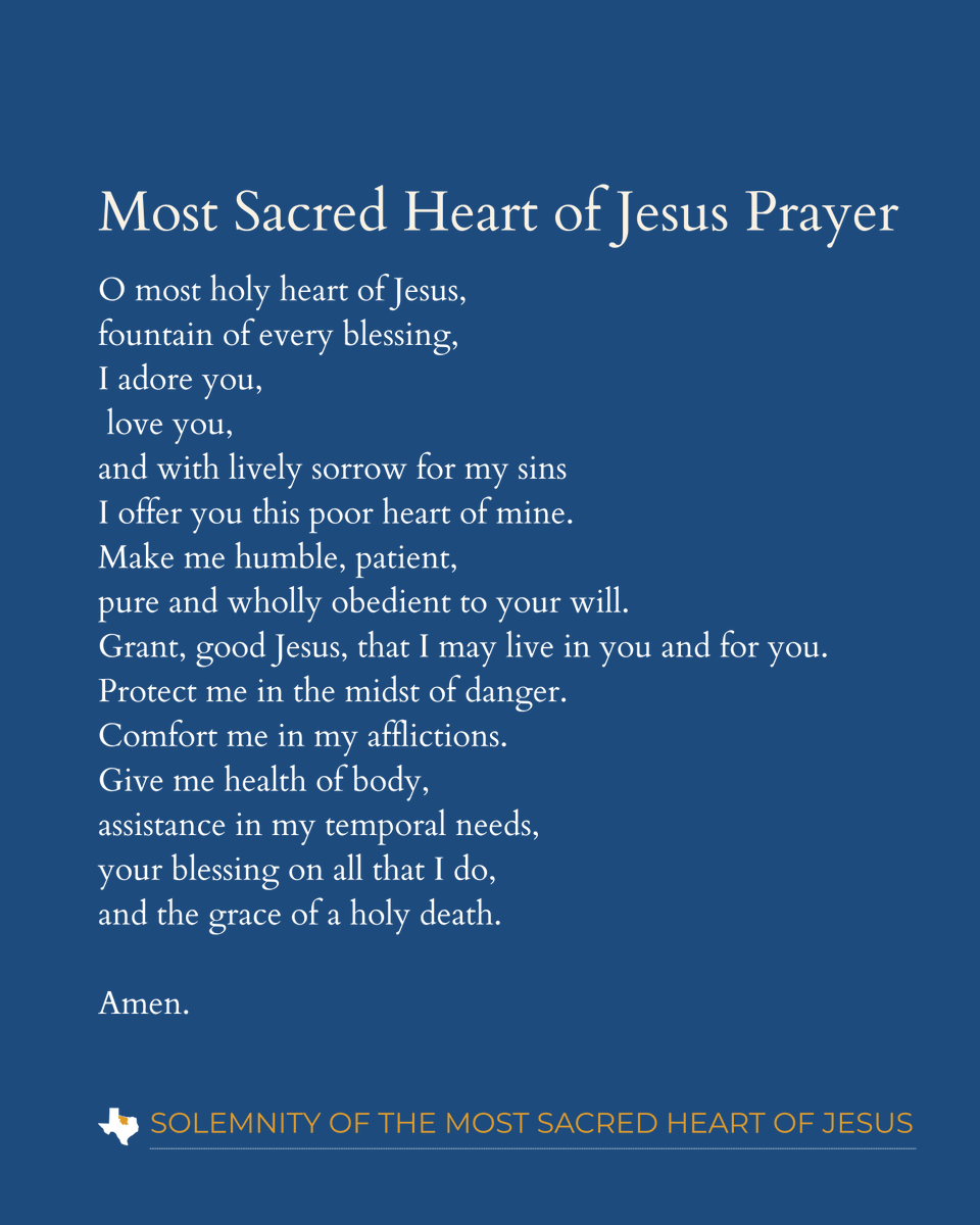 NTCatholic's tweet photo. Most Sacred Heart of Jesus, have mercy on us!

ICYMI, read how the U.S. bishops consecrated the nation to the Sacred Heart of Jesus on June 11, entrusting the United States to Christ’s merciful love: https://t.co/jkMEJCxsxU https://t.co/0G4mg1Kkll