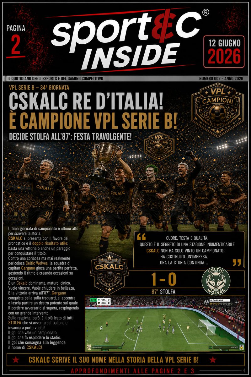 Sportec_Custom's tweet photo. 📰🅢🅟🅞🅡🅣🅔🅒 🅘🅝🅢🅘🅓🅔📰
Risultati Squadre #ProClub #eafc26  #sportec di Giovedì 11 Giugno #news #StayTuned https://t.co/fLixMxhSdX
