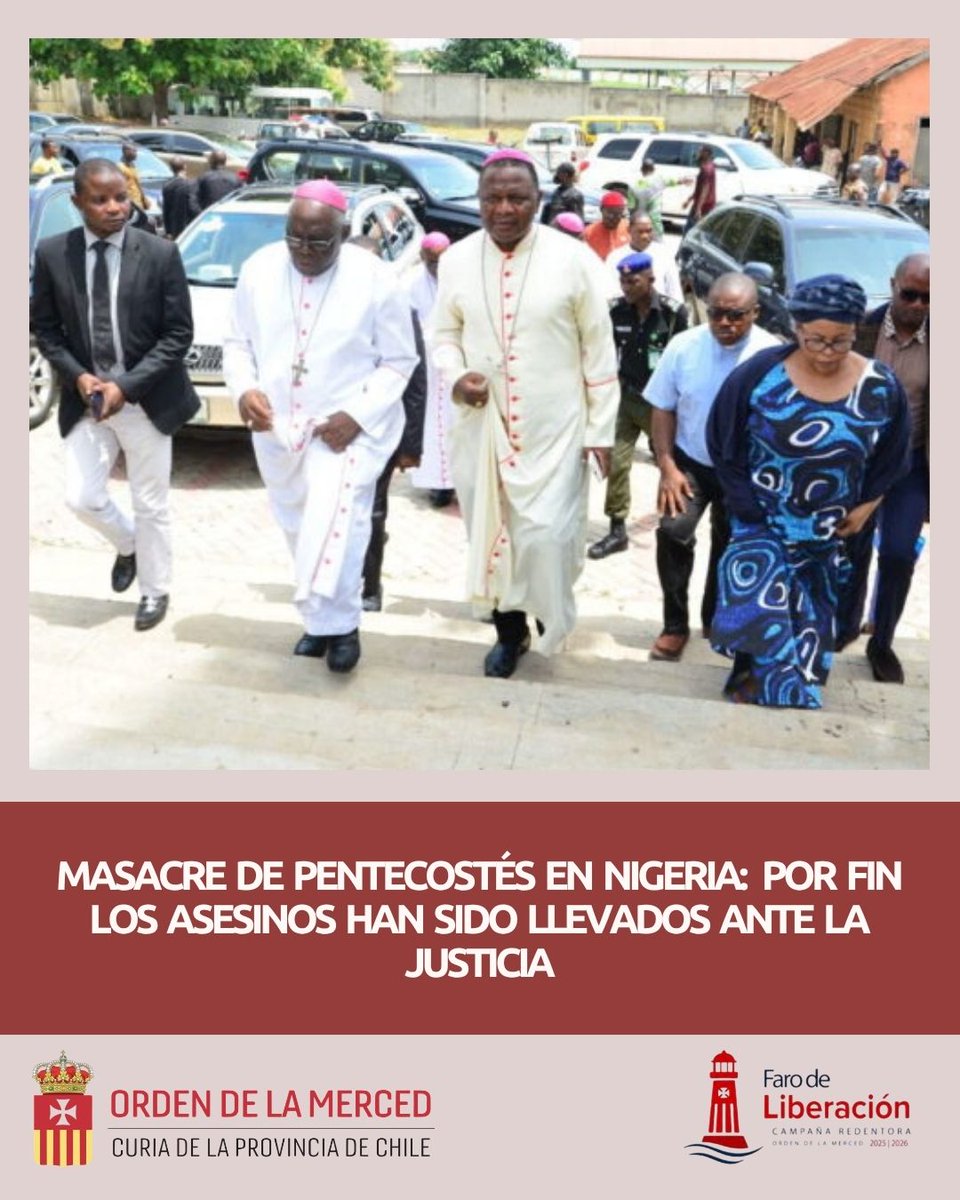 mercedarios's tweet photo. «La Iglesia no acepta la pena de muerte, pero es importante que los responsables rindan cuentas».

A 4 años de la masacre de Pentecostés en Nigeria, la justicia ha dado un paso significativo. Oremos por víctimas, sobrevivientes y la paz.

Noticia aquí https://t.co/w7obGT18RF https://t.co/5OJJ20ACoH