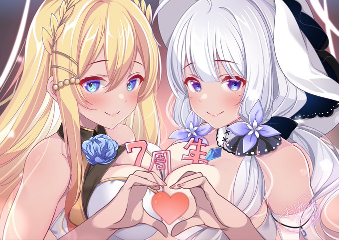 7周年記念で描いた作品です💛🤍
#アズレンファンアート 
#アズールレーン #AzurLane 