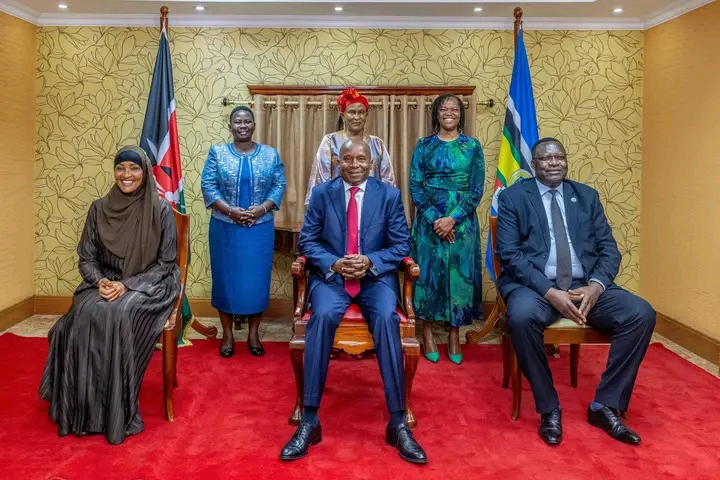 NGECKenya's tweet photo. The Commission, led by Chairperson @mamacount2017, today paid a courtesy call on H.E. Prof. @_KithureKindiki, Deputy President of the Republic of Kenya, at Harambee House Annex, Nairobi, to deliberate on the country's progress, achievements and emerging priorities in advancing the gender equality and social inclusion agenda.

The meeting provided an opportunity to take stock of milestones, successes and persistent challenges in promoting equality and freedom from discrimination, particularly for Special Interest Groups, including women, children, youth, persons with disabilities, older members of society, minorities and marginalised communities.

The Deputy President reaffirmed that equality and social inclusion remain fundamental aspirations of the nation and called for deliberate, sustained efforts to ensure that no Kenyan is left behind in the country's development journey. He underscored the need to translate constitutional guarantees into tangible outcomes through responsive policies, inclusive governance and strengthened protection mechanisms for vulnerable populations.

Among the key areas of engagement was the renewed commitment to marshal collective national efforts towards the realisation of the two-thirds gender principle, intensify the fight against gender-based violence, including femicide, and strengthen interventions aimed at protecting minorities and marginalised groups from exclusion and discrimination. 
#EndGBV #EndFemicide #TwoThirdsGenderRule #SocialInclusion #DisabilityInclusion #LeaveNoOneBehind #MinorityRights #InclusiveGovernance #EqualOpportunity