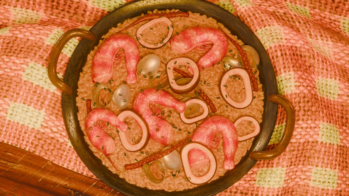 _Autoo_'s tweet photo. 練習29日目
パエリア🥘

 #blender #3DCG https://t.co/ECpsujsfvR