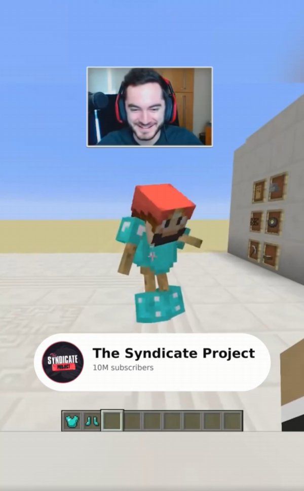AppleDonZ's tweet photo. @CaptainSparklez Good to see my boy Syndicate in an upcoming MrBeast video https://t.co/QwYEdIfDlJ