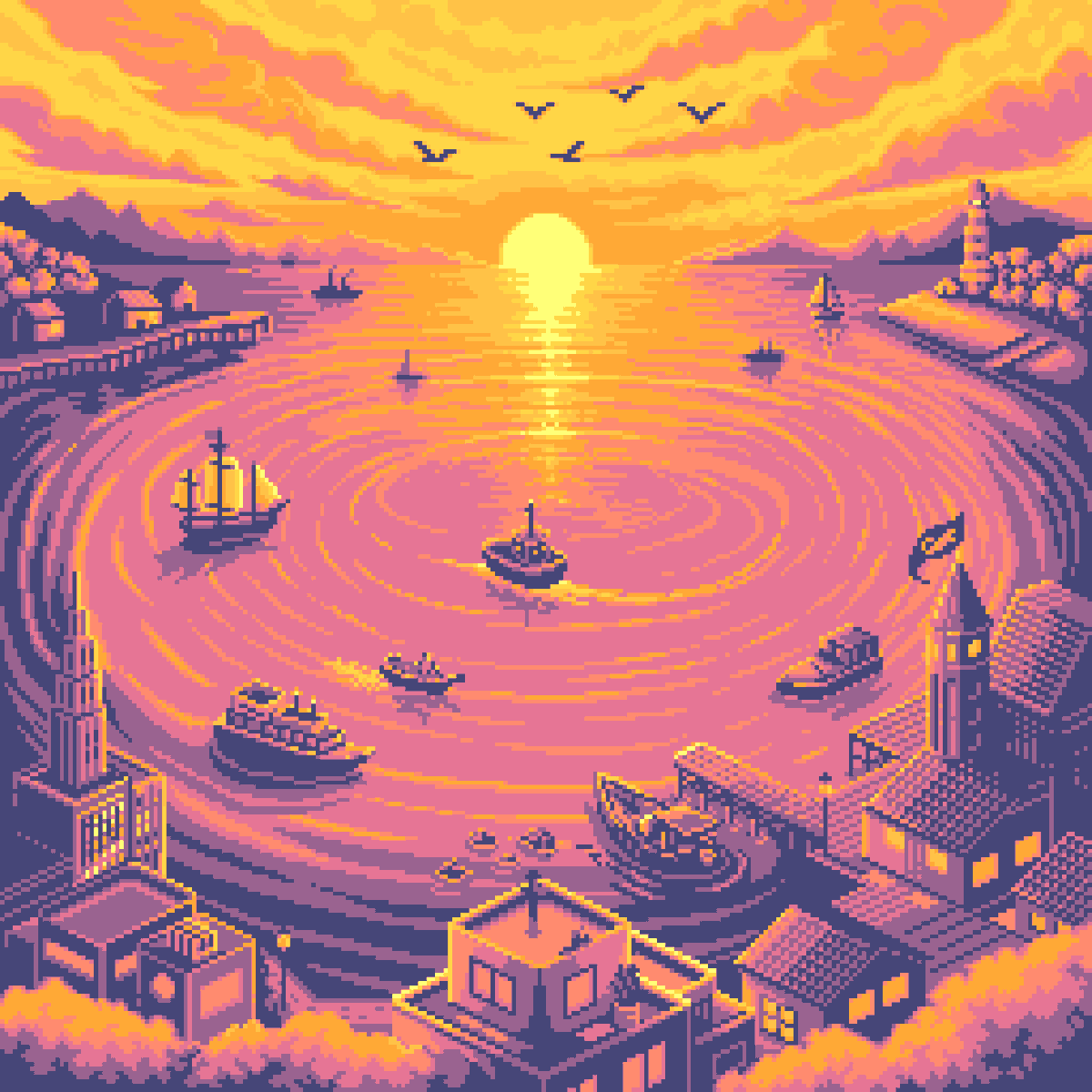 basepaint_xyz's tweet photo. 4 hours remaining to mint Day #1037: Ripples of a Sunset!
https://t.co/rjEKsLNE2f https://t.co/35cCrI1Ngr