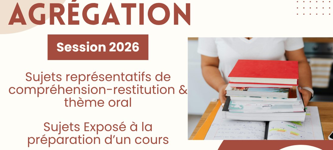 La_Cle_ANGLAISE's tweet photo. 📥 Retrouvez les sujets des oraux de l'agrégation interne (session 2026) sur la Clé !
➡️ https://t.co/CKPbUDc87k
⭐️ sujets de l’épreuve orale EPC
⭐️ sélection de sujets de thème oral et de compréhension/restitution
#EnglishTeachers #agrégation https://t.co/rHggCYIpiX