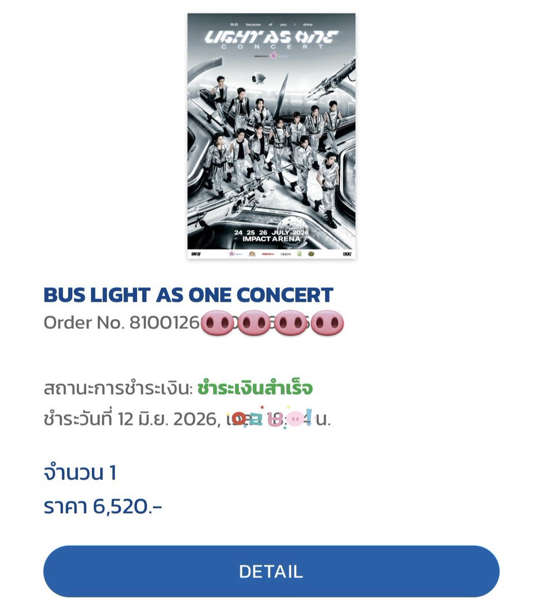 holaolives's tweet photo. 6500 จากคุณ 2lee คนดีคนเดิม โซนดี แถวดี ไว้ใจได้เสมอเลยค่ะ💘 #2lee9824tickets https://t.co/pQkw1JKUzc