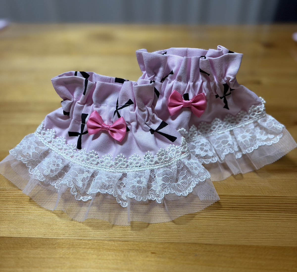 🖤ブラックリボン🎀 🩷まゆろんちゃん着用ver.（ピンク）