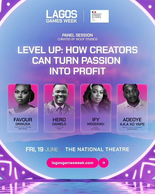 Lagosgamesweek's tweet photo. We are bringing together creators and industry voices to share honest conversations about growth, consistency, audience building, and making work sustainable.

Featuring our favorites:
• Hero Daniels @hero_daniels
• Ify Mogekwu @ifyskitchen
• Adedoye  Adesunloye @XDYaps_ https://t.co/GfOLLpuiGd