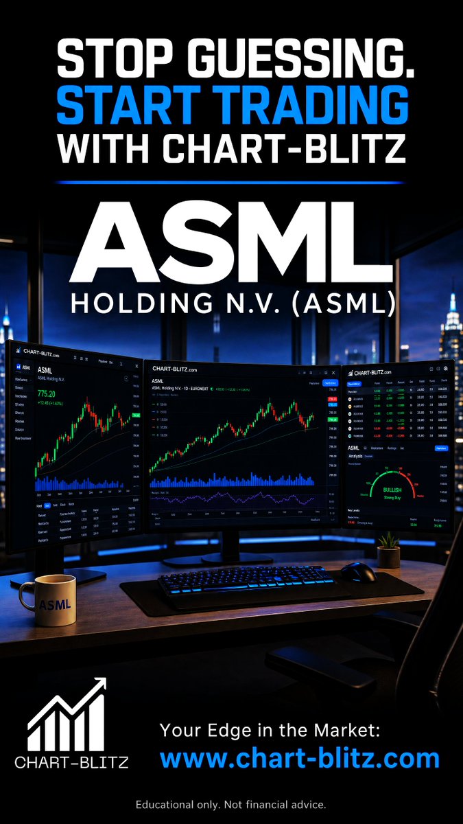 chartblitz's tweet photo. ASML is hitting all-time highs! 🚀 The Macro Architect of AI is showing a textbook 'Blue Sky' breakout. Don't miss the full strategy. Unlock it now: https://t.co/vTwZ9wHNYv#ASML #TechStocks #AIBreakout https://t.co/IVhX1csNCV