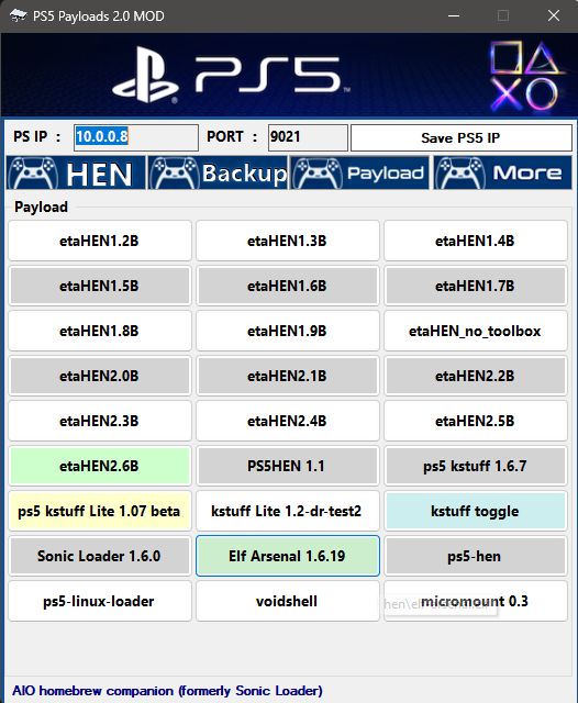 aldostools's tweet photo. ⭐️PS5 Payloads GUI MOD updated 2026-06-12

🔹elf arsenal 1.6.19 by soniciso
🔹Ghostcontrol-PS5-USB-Controller-Patcher 1.0.4 by StonedModder
🔹ps5upload 3.1.6 by phantomptr
🔹kstuff-lite 1.2-dr-test2 by drakmor
🔹garlic-savemgr 1.10 by earthonion

📥https://t.co/zXBOCW9LF0 https://t.co/2dbgXltQqD