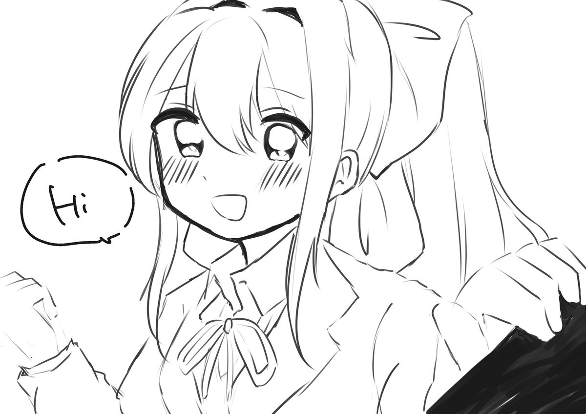 ster_hector1111's tweet photo. らくがき！ぶちょーさん🎶
 #DDLC https://t.co/E1PIXItsjG