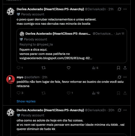 DerivaAceIn's tweet photo. sabem nem debater, e ainda faço bait pro cara kkkkk.
o povo tem uma irrelevancia. kkkk #heartcitnes https://t.co/3B5J4nXPE7