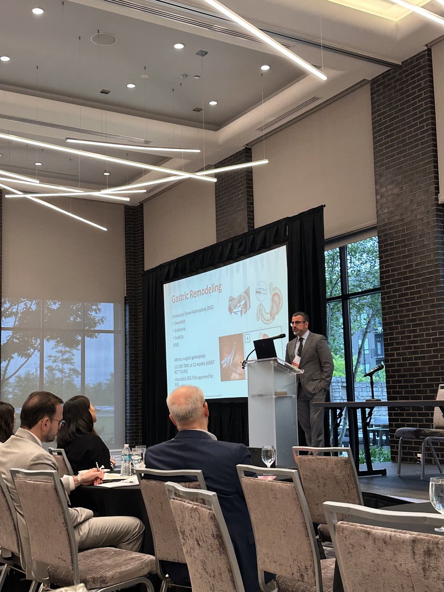 EricaParkMD's tweet photo. Our endoscopy director Dr. Hamza Shah w/ an Endobariatrics 101 this morning, highlighting endoscopic gastric remodeling - exciting cutting edge procedures we are proud to offer at OSU 🌟🌟🌟🌟🌟 @Jarshah4 @OSUWexMed #OSUGHN #OSUAdvEndo https://t.co/iIWgkcMXkj