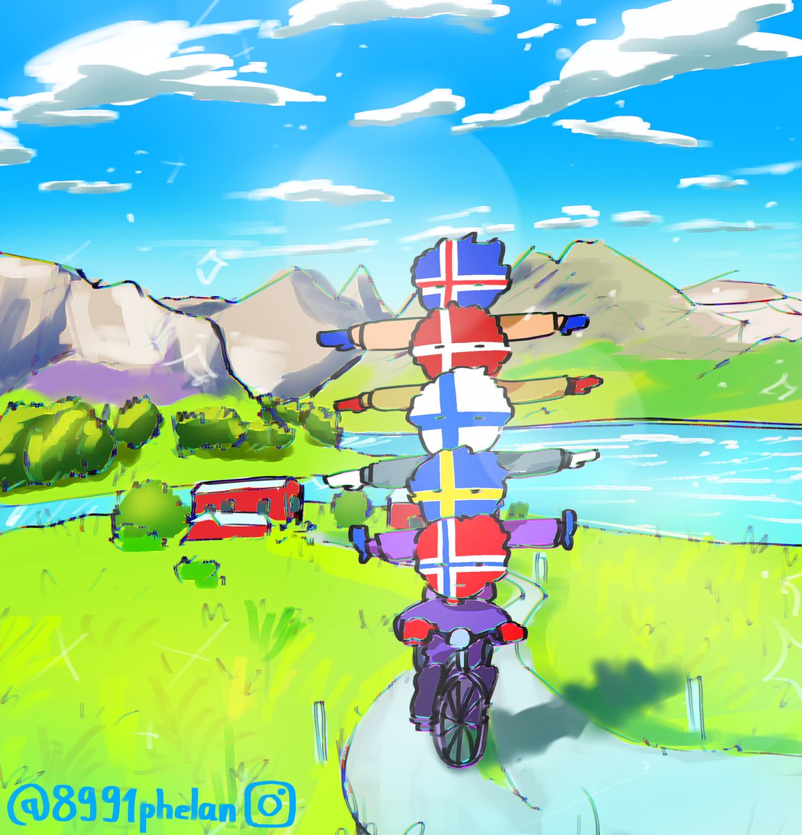 phelan8991's tweet photo. Day In The Life Of Flags Pt 6
#countryhumans #countryhumansitaly #countryhumansspain #countryhumanssweden #countryhumansfinland #countryhumansnorway #countryhumansdenmark #countryhumansiceland https://t.co/E8zeVNF0kG