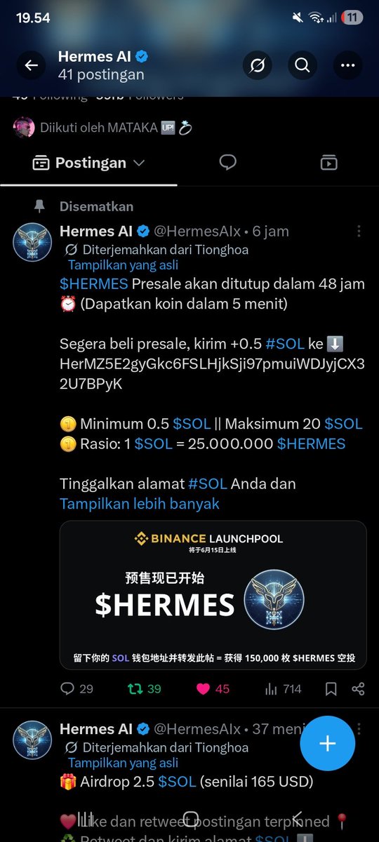 eliezerold's tweet photo. @HermesAIx Thanks to the team for giving me this opportunity, I hope to have a surprise, all tasks have been completed✅️

8u8N2PjyqGpBHdQRecoNjzG2FEcMtseUFp7CcokL4v9E https://t.co/YM0tB1OoUt
