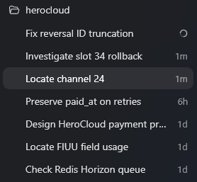 NubPro's tweet photo. @thsottiaux 
how do we make this not sort by last request time and just stick to the order it is created?
because it mess with my brain when i multitask https://t.co/HVbt4AKAZe
