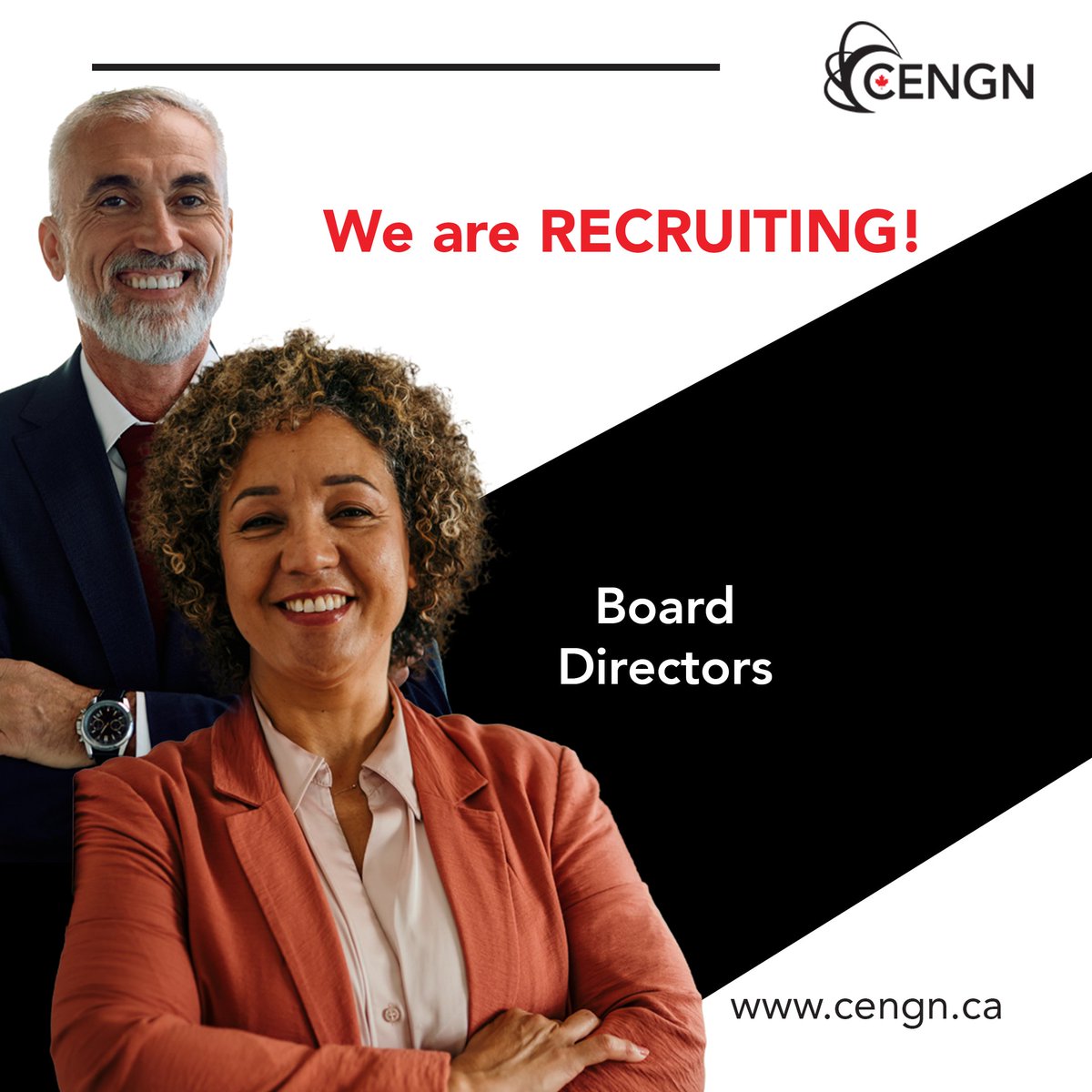 CENGNCanada's tweet photo. 🚀 CENGN is looking for new Board Directors! Leaders with experience in government relations, finance, corporate governance &amp; risk management, and AI or defence tech. Volunteer roles, open across Canada. Help shape Canada's tech future! 🇨🇦
Apply now: https://t.co/vtmj1sH02x https://t.co/fSzQdZpbL4