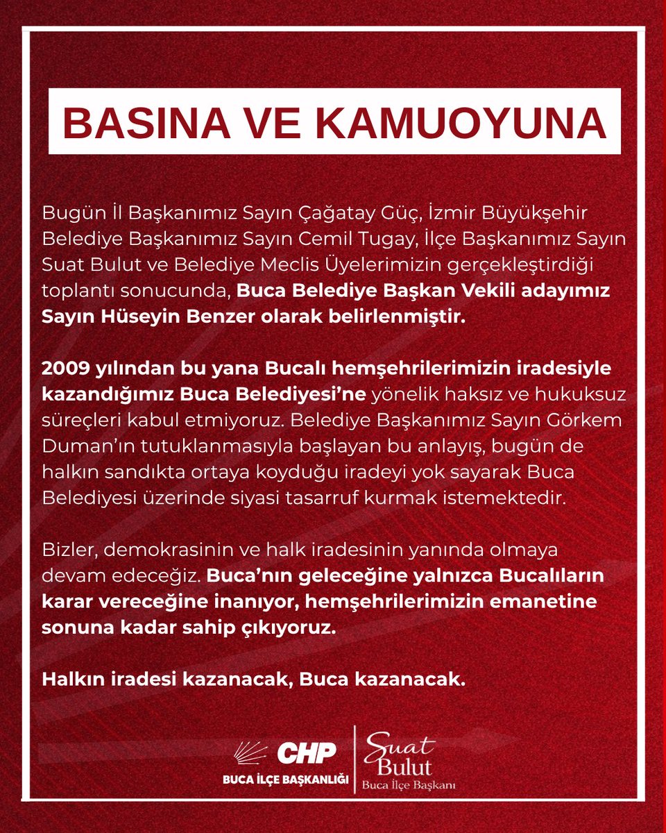 BucaChp's tweet photo. BASINA VE KAMUOYUNA https://t.co/gVUufr1XcD