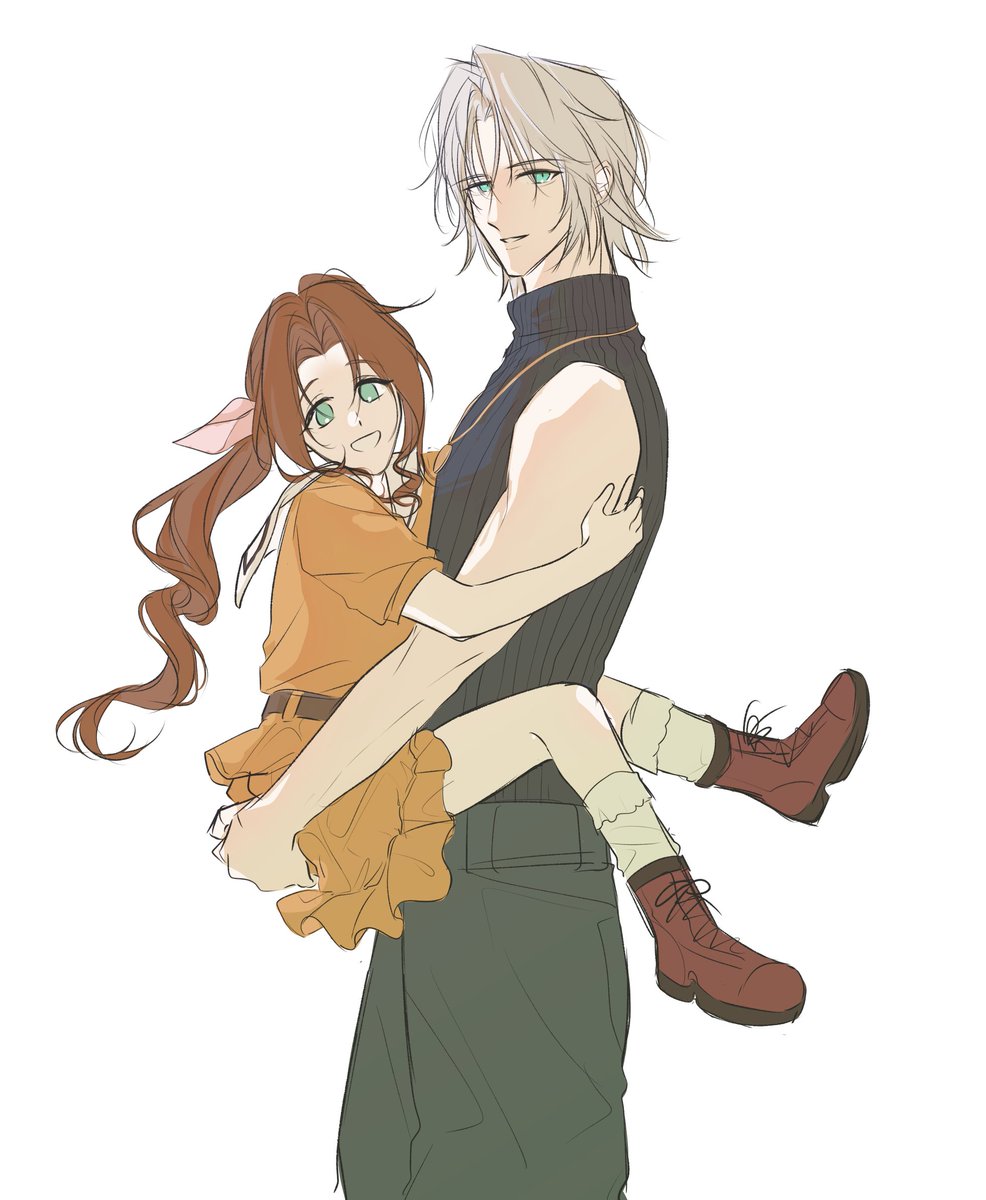 nymphrse's tweet photo. cut open my heart and youll see aeriseph siblings #ff7 https://t.co/qJbIBN4Dh8