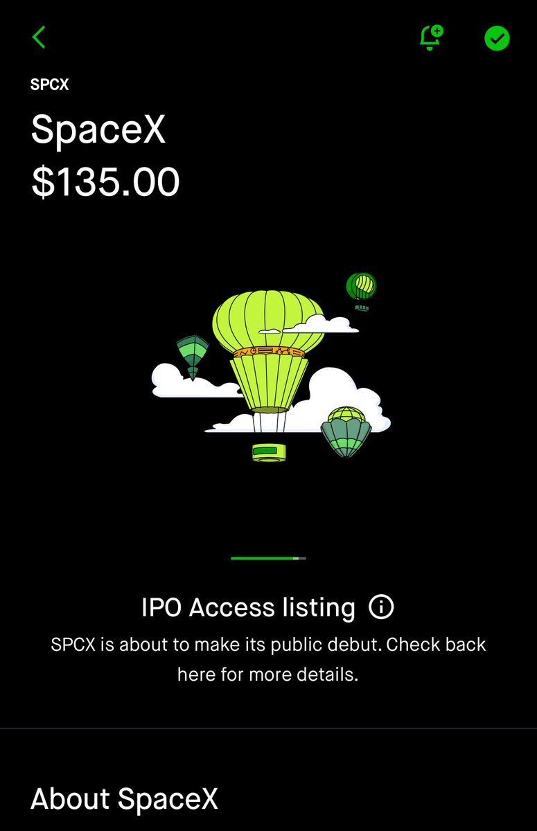 stocksandreales's tweet photo. GET READY FOR THE BIGGEST IPO IN STOCK MARKET HISTORY 

I’M MAKING OVER $100,000 TRADING SPACEX TODAY https://t.co/QGRFKLEpHr