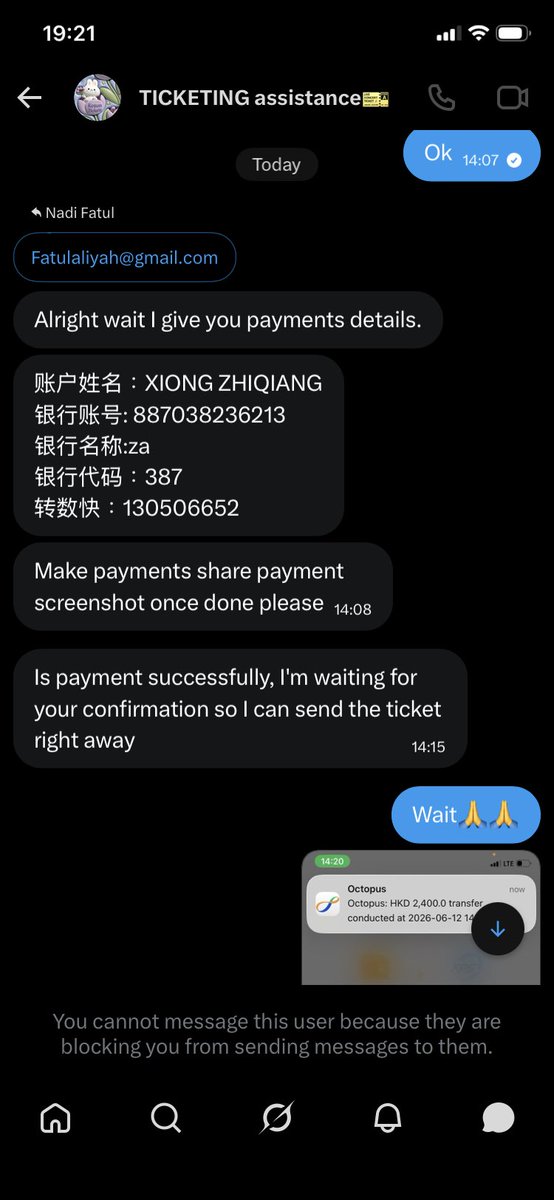 FatulNadi's tweet photo. @KosumTickets mereka penipu,jangan percaya, Never trust these scammers! https://t.co/ZN2r49NEiL