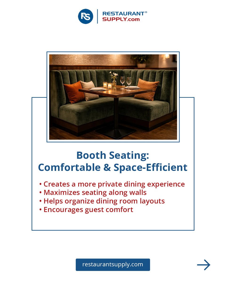 Rest_Supply's tweet photo. The best restaurant seating strategy isn't choosing one option. It's using each one where it performs best.
🪑 Dining Chairs = Flexibility
🛋️ Booths = Comfort
🍽️ Bar Stools = Efficiency
🔗 Learn how to choose the right seating mix for your restaurant:
https://t.co/8XXfpaz54C https://t.co/tLIn2yAWTS