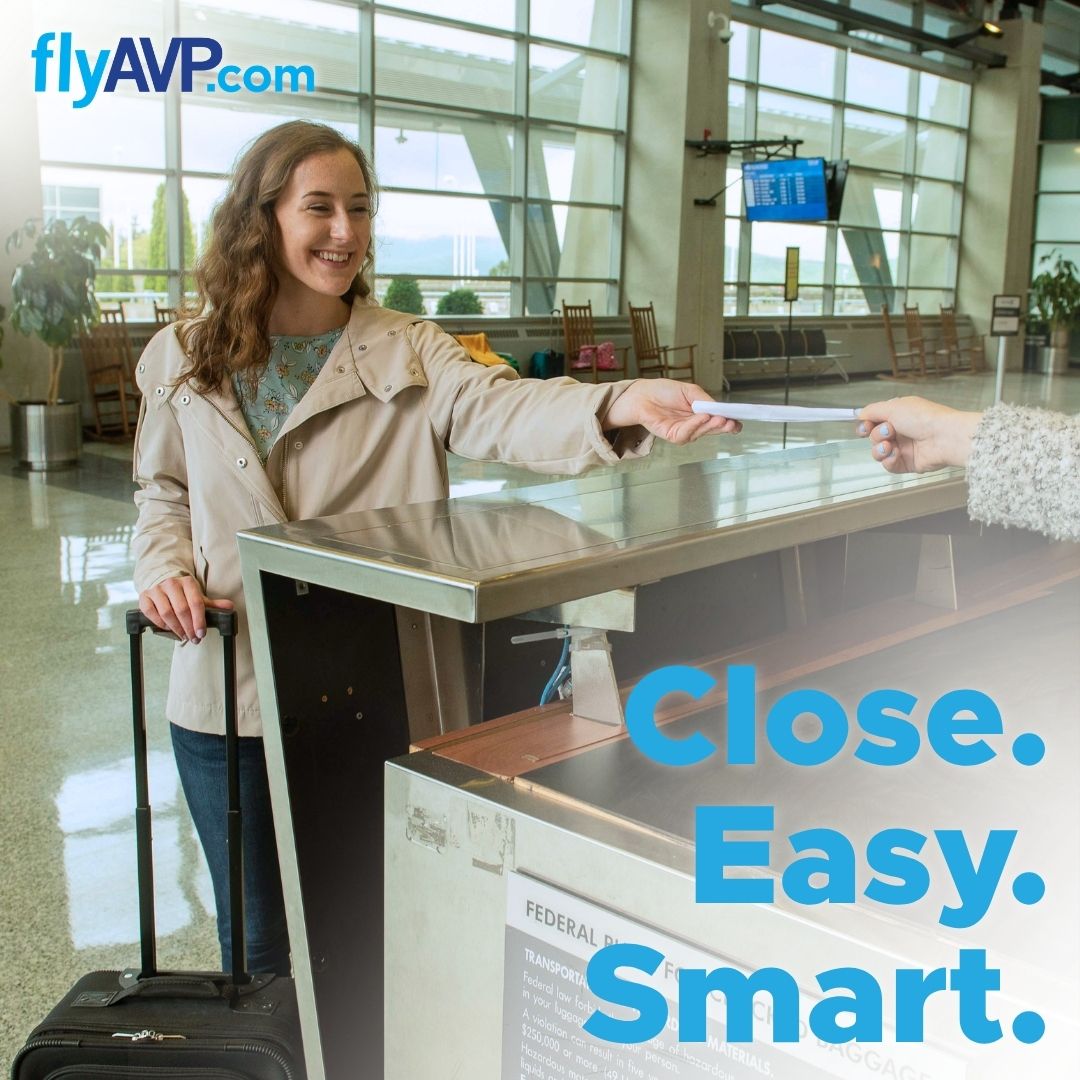flyavp's tweet photo. Skip the stress! Fly out of AVP. Start off your trip with short TSA lines to stay relaxed from beginning to end. #flyAVP https://t.co/zA7P4ONmG6
