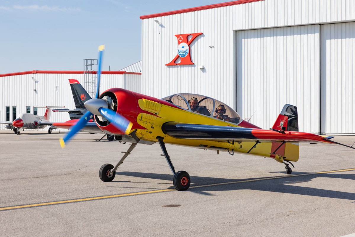 ITPSCanada's tweet photo. Dave Lohse and Williams Grac take on the SU-29: teamwork in every manoeuvre.

Flying the SU-29 demands precision, discipline, and trust. This high-performance aerobatic aircraft challenges pilots to communicate clearly, coordinate effectively, and make sound flight test decisions in a dynamic flight environment.

Every flight strengthens advanced aircraft handling and brings two of the International Test Pilots School’s values into action: collaboration and safety. These values are essential in how we train, operate, and prepare flight test professionals to support advanced aerospace programs with sound judgment and safe execution.

#ITPSCanada #AerospaceTraining #FlightTest #Aviation #Teamwork #Collaboration #Safety #Innovation
