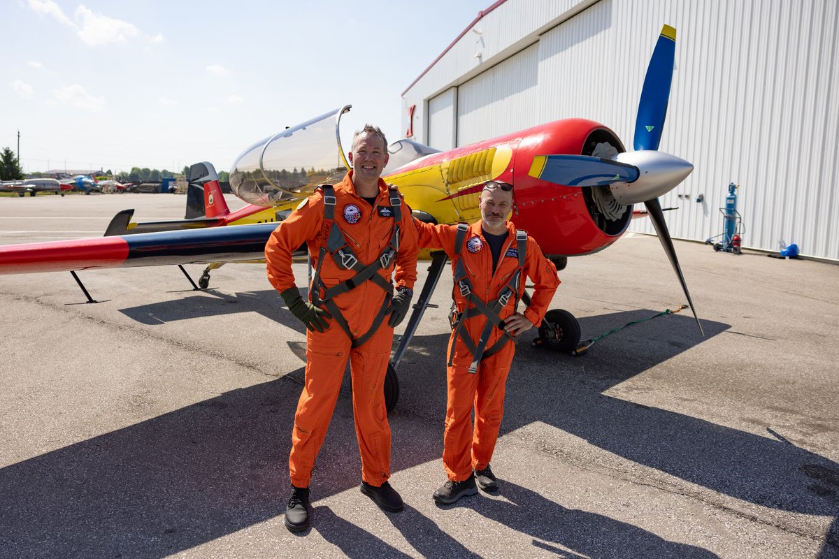 ITPSCanada's tweet photo. Dave Lohse and Williams Grac take on the SU-29: teamwork in every manoeuvre.

Flying the SU-29 demands precision, discipline, and trust. This high-performance aerobatic aircraft challenges pilots to communicate clearly, coordinate effectively, and make sound flight test decisions in a dynamic flight environment.

Every flight strengthens advanced aircraft handling and brings two of the International Test Pilots School’s values into action: collaboration and safety. These values are essential in how we train, operate, and prepare flight test professionals to support advanced aerospace programs with sound judgment and safe execution.

#ITPSCanada #AerospaceTraining #FlightTest #Aviation #Teamwork #Collaboration #Safety #Innovation