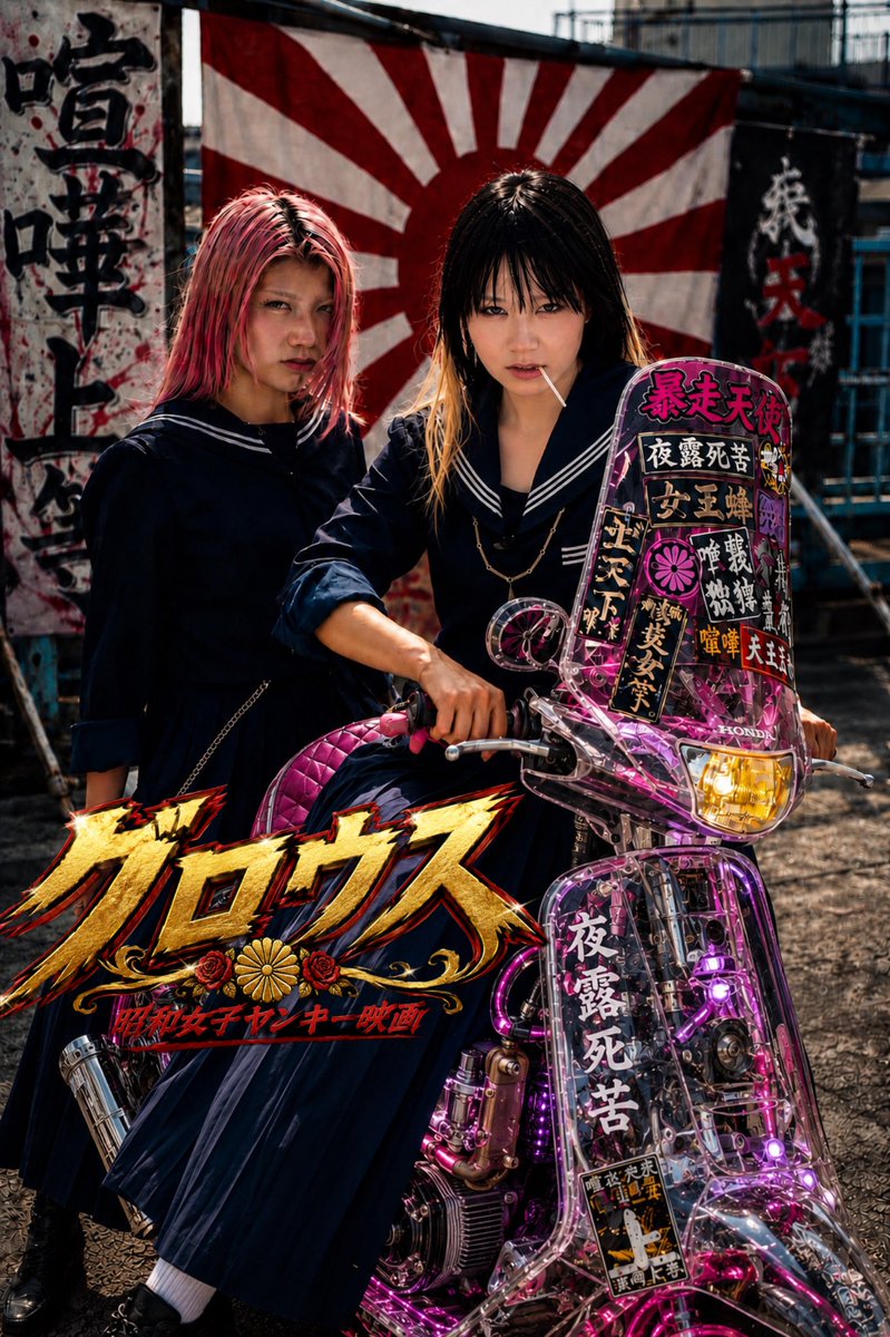 22Hn3F5o3vaa73Q's tweet photo. この時代に、不良少女たちが帰ってきた。

https://t.co/XjEreRjr5D

映画『グロウス』

伝説を継ぐのは、私たちだ。

主演 72なつ　世奈
監督 佳本周也 https://t.co/VYQM0XAYFQ