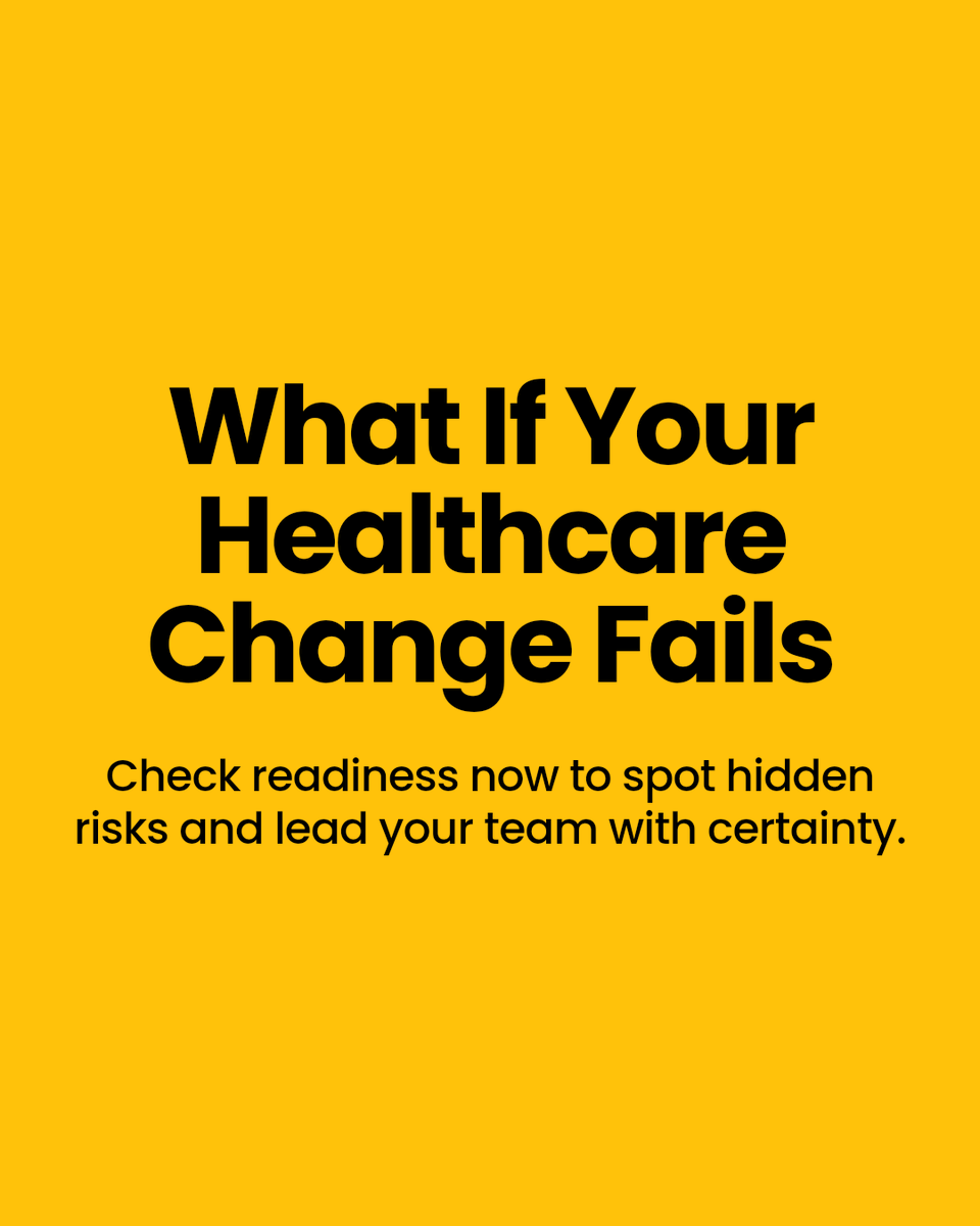 qualitycoachco's tweet photo. What if your next healthcare change fails? A readiness check reveals hidden risks and strengths before you start. Don’t guess—know where your team stands and lead with confidence. #StrategyExcellence #OperationalExcellence #LeanHealthcare https://t.co/kni0RPWspo