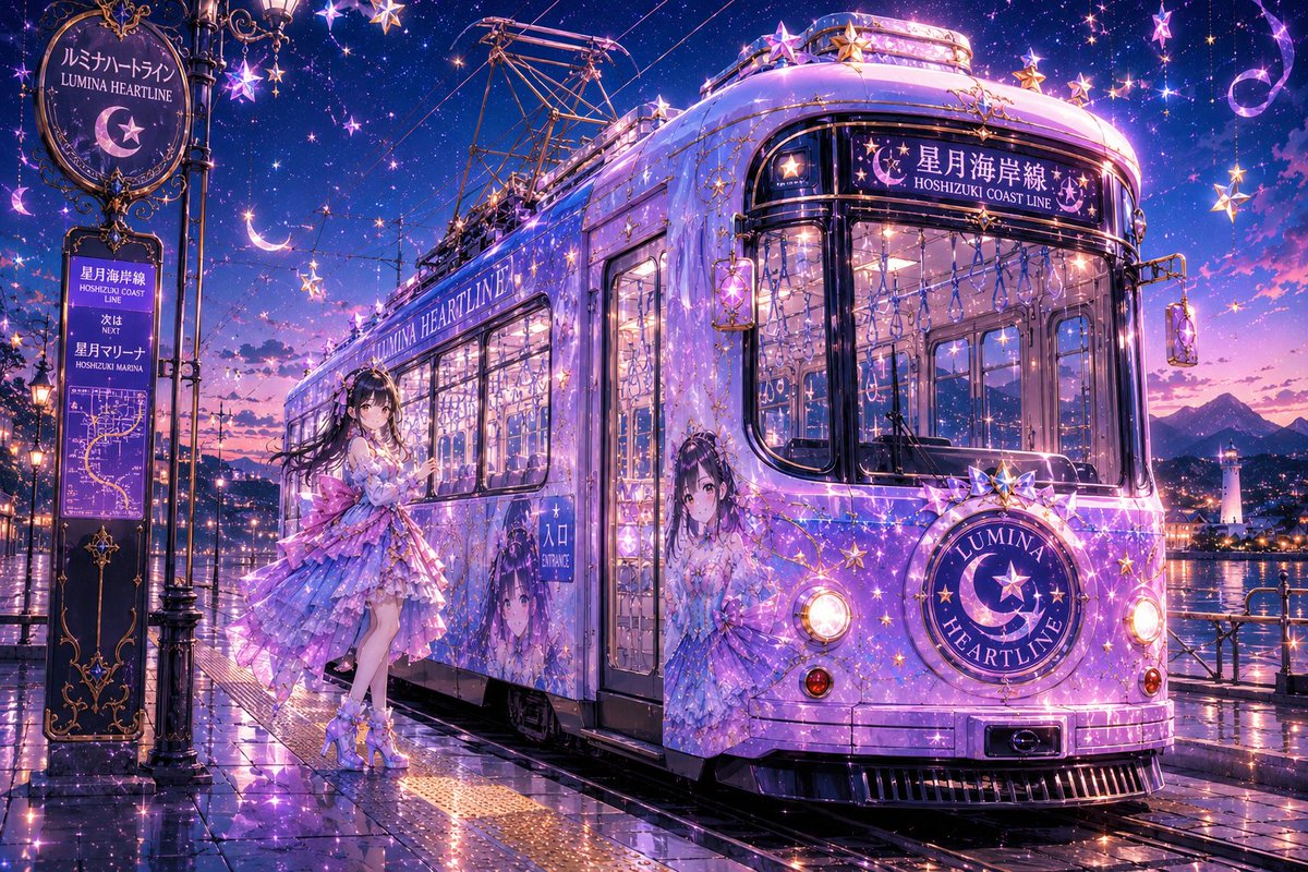 Mebiuskidd's tweet photo. うちの子の路面電車がやって来ました。
#AIイラスト 
#AIイラスト展 
#アシタプロンプトシェア https://t.co/vb5dcubIrm