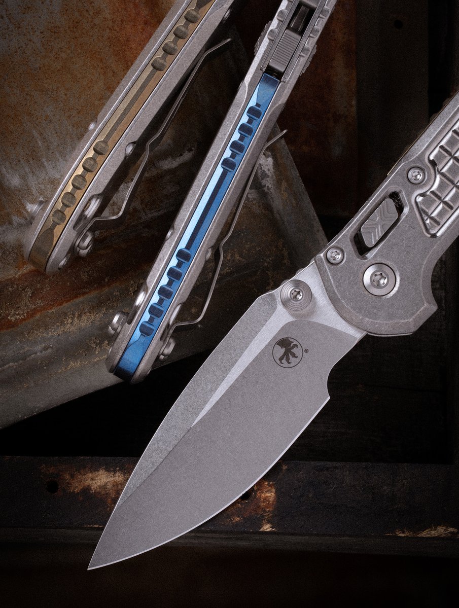 microtechknives's tweet photo. The L-U.D.T.® RAM-LOK® with standard stonewashed blades, full titanium handles, and different colored titanium backspacers. Part of our Select Series.

The RAM-LOK® version of the L-U.D.T.® has been one of our most popular knives this year. https://t.co/99JegaEULE