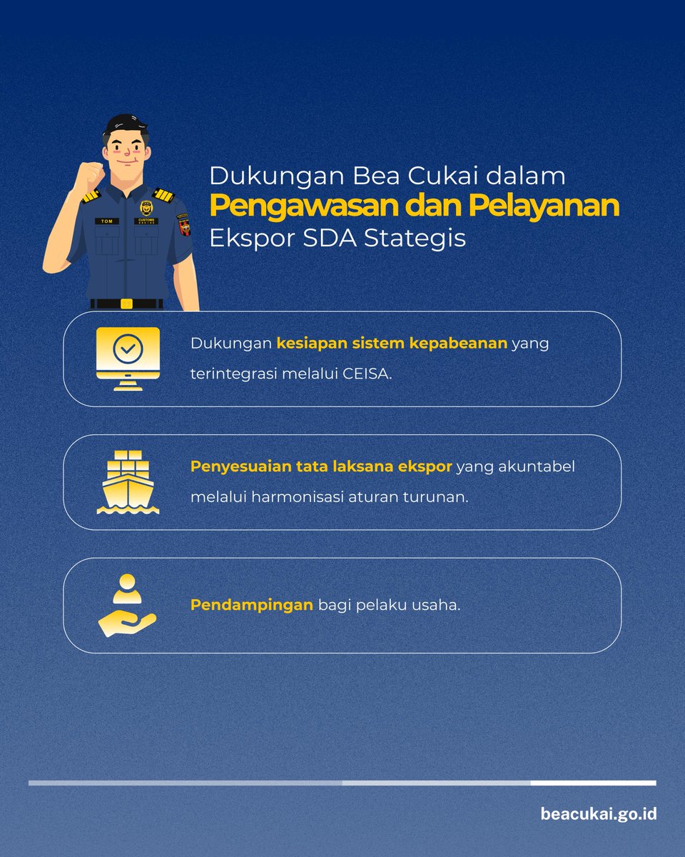 beacukaiRI's tweet photo. Melalui kolaborasi lintas kementerian dan lembaga, Bea Cukai menyiapkan sistem kepabeanan terintegrasi, harmonisasi aturan, dan pendampingan bagi pelaku usaha selama masa transisi hingga implementasi penuh pada 2027. https://t.co/mMEuDeVW3W