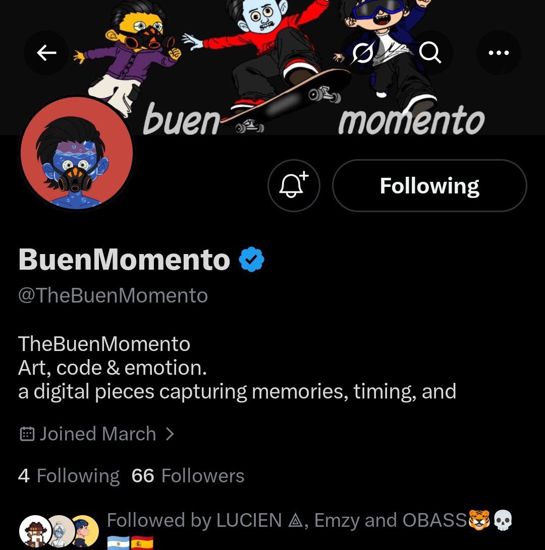_Adler_ent's tweet photo. 🌄 EARLY ALPHA: @TheBuenMomento

This is the kind of project you only see once every few cycles if you’re actually paying attention. Art. Code. Vibes.

The name says it all:

TheBuenMomento.

You are still early anon  just 66 followers https://t.co/cwMq40vDKc