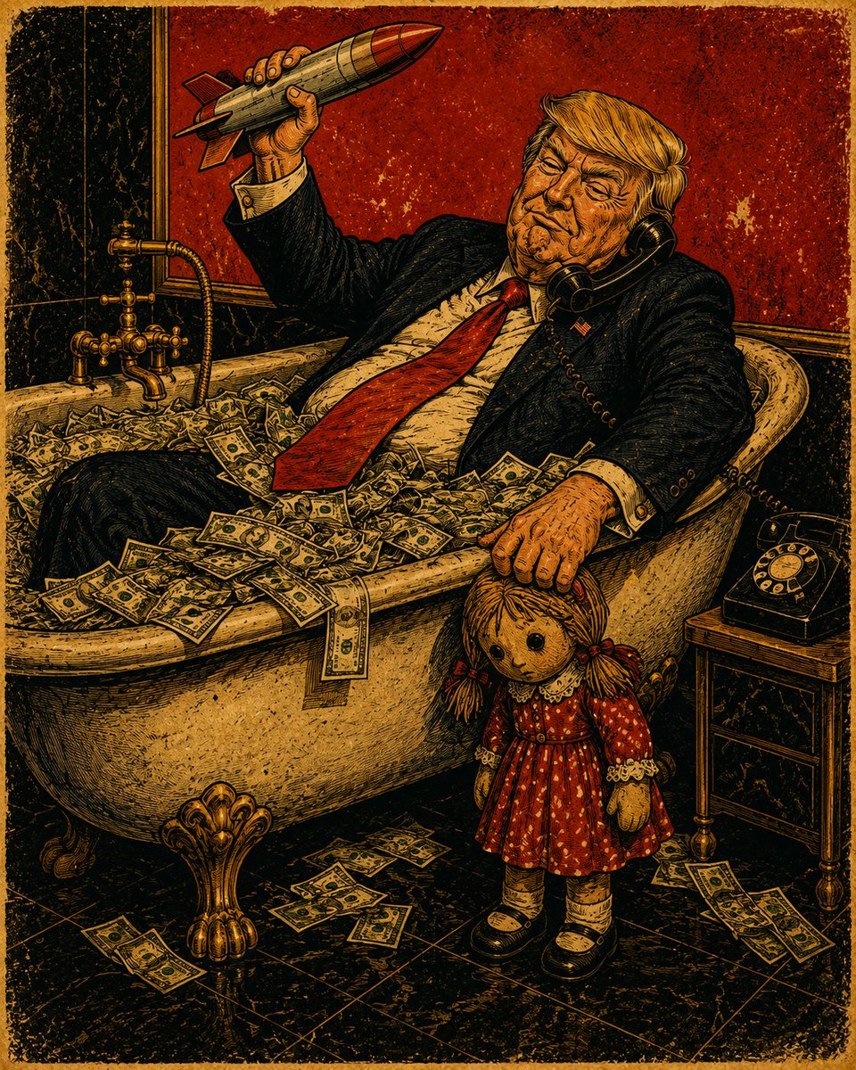 ftc_movement's tweet photo. While hard working people worry about gas prices, inflation, and another endless war...

Trump is on the phone bragging about bombs. 

We haven’t forgotten how he devastated the economy. We haven’t forgotten about the Epstein files. 

Buy. Hold. Protest. FTC https://t.co/Z6fIzJGSmT