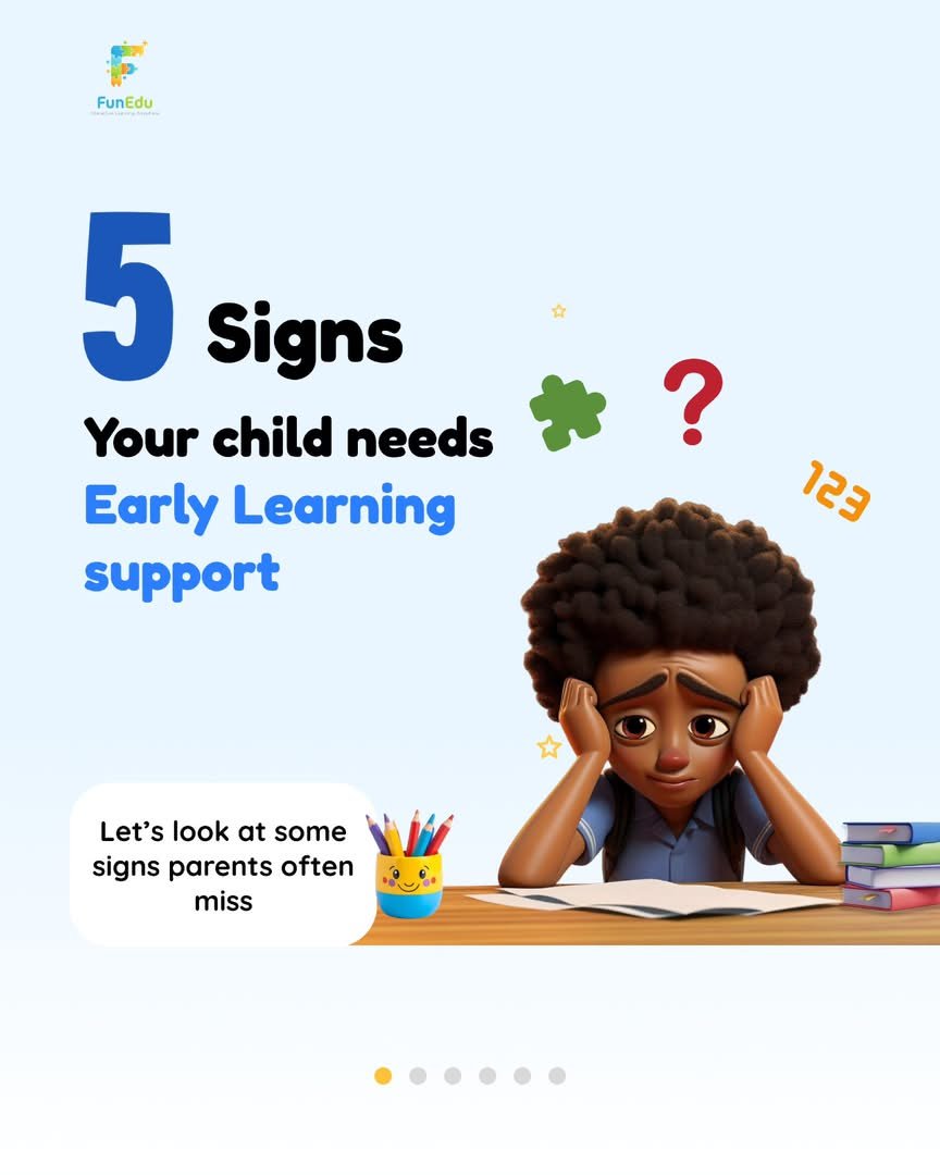 FuneduKidApp's tweet photo. Sometimes the signs are small: losing focus quickly, struggling with basics, avoiding learning activities, or getting frustrated too easily.
Early support can make a big difference ๐
Sign up: https://t.co/5Rd6JUcjdu
#Parenting #EarlyLearning #FunEdu #EdTechAfrica https://t.co/rQBpzwFQJt
