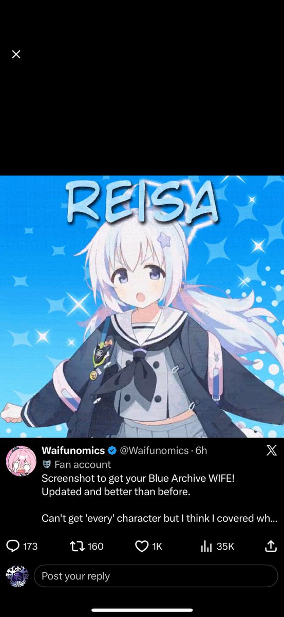 Thesaints147's tweet photo. @Waifunomics Seems as good a time as any, if any of you have the racist reisa songs you should DM me i wanna download them but the tweet i had saved from months ago was deleted 😭 https://t.co/qP7eIBUXjm