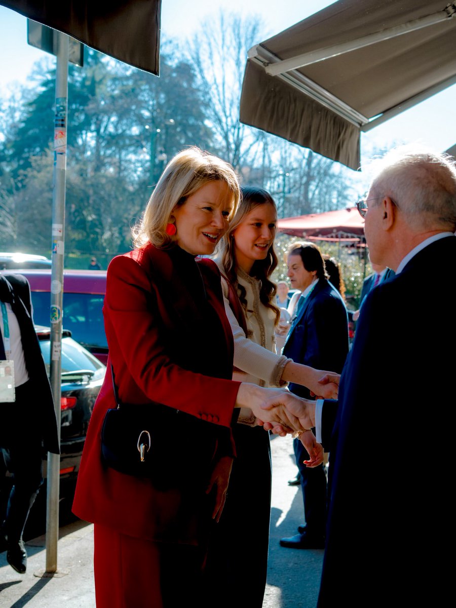 royalchildren_'s tweet photo. #KingPhilippe #QueenMathilde and #PrincessEleonore of Belgium attend a reception and meet with a delegation from the Belgian Olympic on day fourteen of the Milano Cortina 2026 Winter Olympic Games, at the Lotto Belgium Pub in Milan, Italy 🇮🇹🇧🇪 -February 20th 2026. https://t.co/x1oFiVraHJ