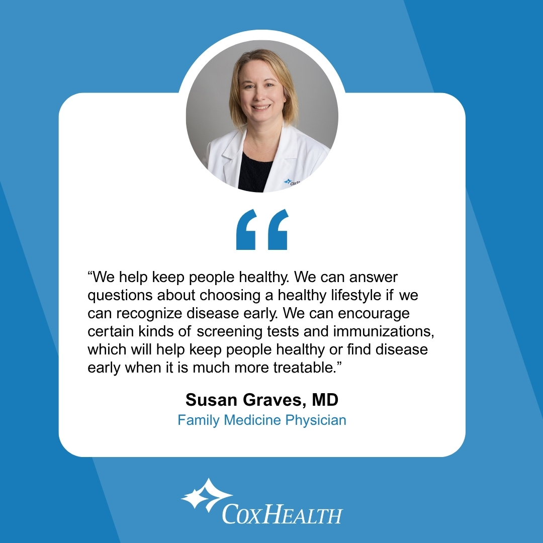 CoxHealth's tweet photo. Primary care providers are your partners in managing long-term health. 

Take a proactive approaching to your future health today and establish care. https://t.co/7vWav2I4sq https://t.co/xODNO3bd4I